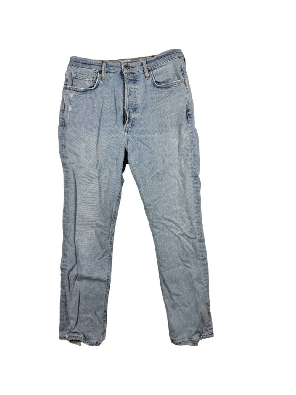 Citizens Of Humanity Jolene High Rise Slim Jeans Light Wash Distressed Size 28